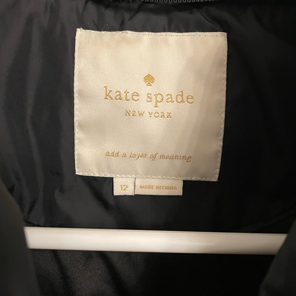 Kate Spade Black Puffer Jacket size 12 - Picture 4 of 9
